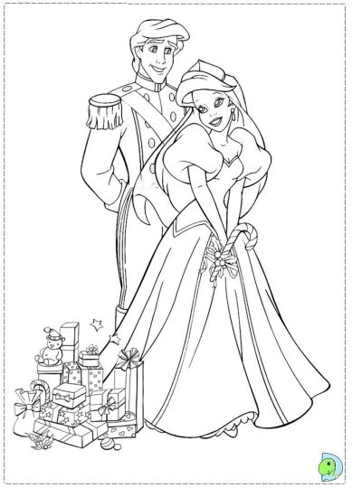Disney Princess Christmas Coloring Pages - Part 4